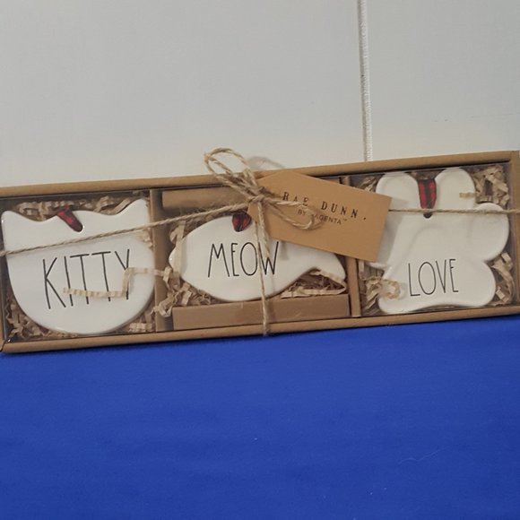 Rae Dunn Other - NIB   Rae Dunn Ceramic Kitty Ornaments-
